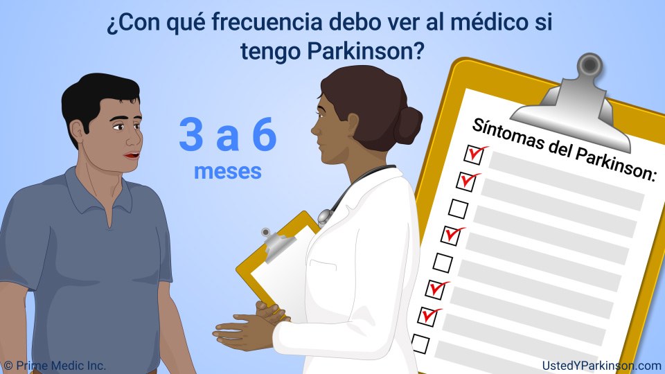 ¿Con qué frecuencia debo ver al médico si tengo Parkinson?