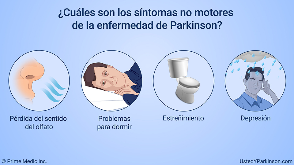 ¿Cuáles son los síntomas no motores de la enfermedad de Parkinson?
